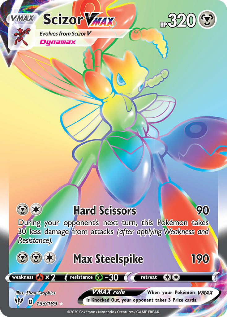 Carta Pokemon Vmax Rainbow