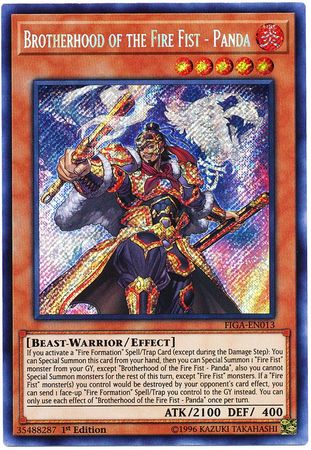 Brotherhood Of The Fire Fist Panda 1st Edition FIGA EN013 Secret Rare - Yu-Gi-Oh! TCG