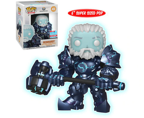 Funko Pop Reinhardt # 400 Glow In The Dark Overwatch 6" NYCC 2018 Vinyl Figure Game