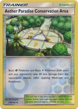 Aether Paradise Conservation Area 116/145 Uncommon Reverse Holo - Pokemon Card - SM - Guardians Rising