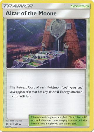 Altar Of The Moone 117/145 Uncommon - Pokemon Card - SM - Guardians Rising