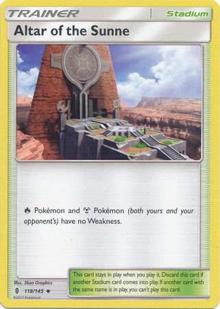 Altar Of The Sun 118/145 Uncommon - Pokemon Card - SM - Guardians Rising