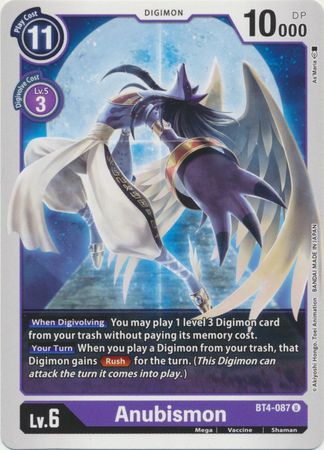 Anubismon - BT4-087 - Uncommon - Digimon Card - Great Legend