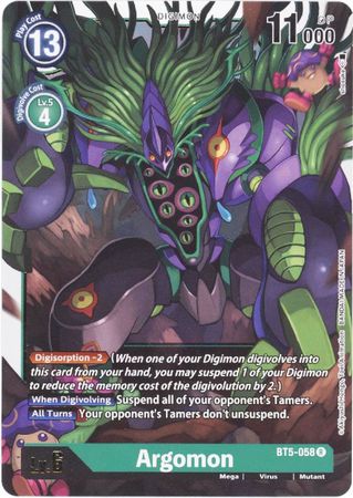 Argomon - BT5-058 - Rare - Digimon Card - Battle Of Omni