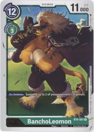 BanchoLeomon - BT4-061 - Rare - Digimon Card - Great Legend