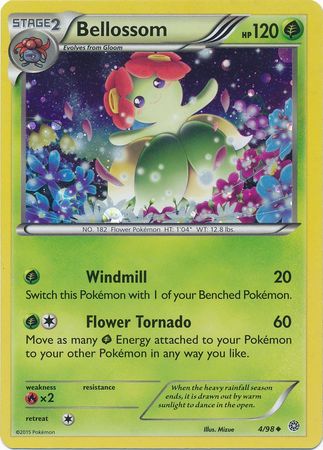 Bellossom 4/98 Uncommon Cosmos Holo - Pokemon Card - XY - Ancient Origins