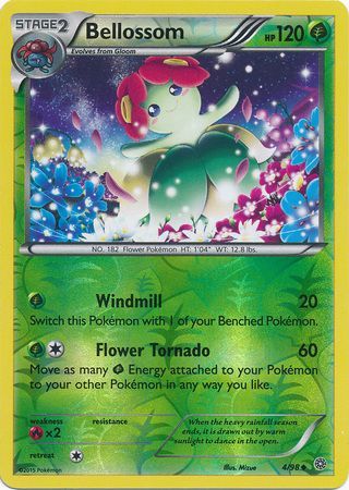 Bellossom 4/98 Uncommon Reverse Holo - Pokemon Card - XY - Ancient Origins