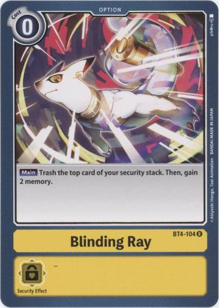 Blinding Ray - BT4-104 - Rare - Digimon Card - Great Legend