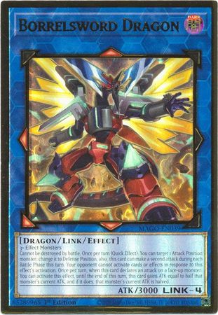 Borrelsword Dragon (Alternate Art) - MAGO-EN039 - Premium Gold Rare 1st Edition - Yu-Gi-Oh! TCG - MAGO