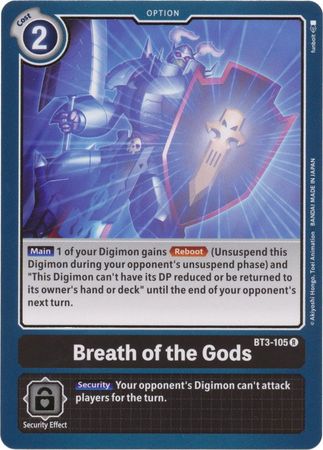 Breath of the Gods - BT3-105 R - Rare - Digimon Card - Special Booster Version 1.5