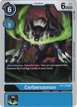 Cerberusmon - BT1-039 R - Rare - Digimon Card - Special Booster Version 1.0