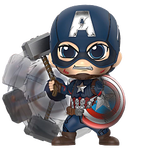 Cosbaby Captain America Endgame Battling Version 3.75” Hot Toys Bobble Head Figure Art Toy