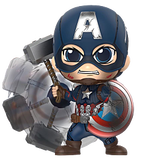 Cosbaby Captain America Endgame Battling Version 3.75” Hot Toys Bobble Head Figure Art Toy