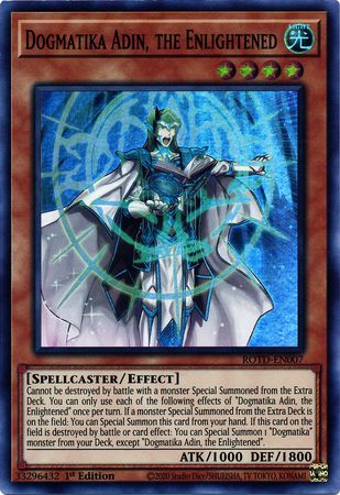 Dogmatika Adin, the Enlightened - ROTD-EN007 - Super Rare 1st Edition - Yu-Gi-Oh! TCG - ROTD