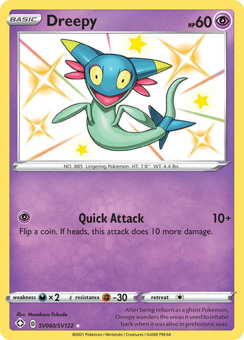 Dreepy SV060/SV122 Shiny Holo Rare - Pokemon Card - SWSH - Shining Fates