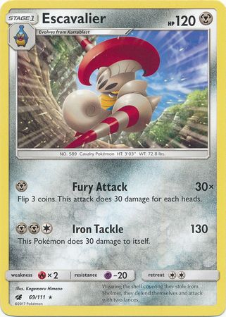 Escavalier 69/111 Rare - Pokemon Card - SM - Crimson Invasion