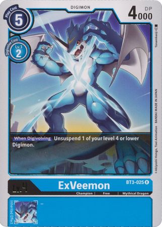 ExVeemon - BT3-025 R - Rare - Digimon Card - Special Booster Version 1.5