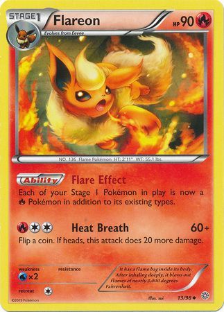 Flareon 13/98 Uncommon - Pokemon Card - XY - Ancient Origins