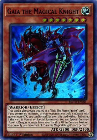 Gaia the Magical Knight - ROTD-EN001 - Super Rare 1st Edition - Yu-Gi-Oh! TCG - ROTD