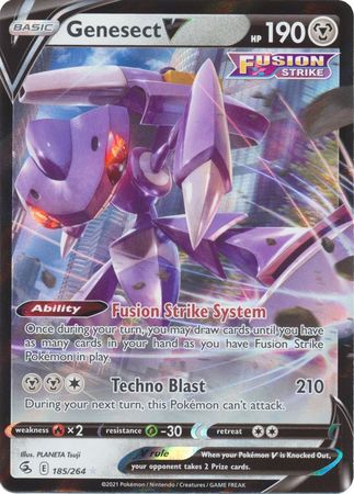 Genesect V 185/264 Ultra Rare - Pokemon Card - SWSH - Fusion Strike