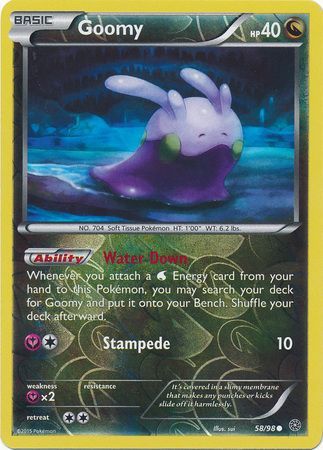 Goomy 58/98 Common Reverse Holo - Pokemon Card - XY - Ancient Origins