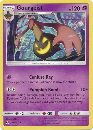 Gourgeist 45/111 Rare - Pokemon Card - SM - Crimson Invasion