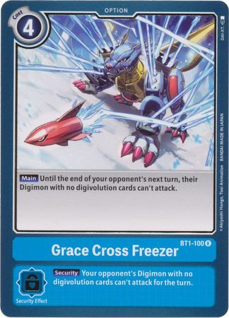 Grace Cross Freezer - BT1-100 R - Rare - Digimon Card - Special Booster Version 1.5