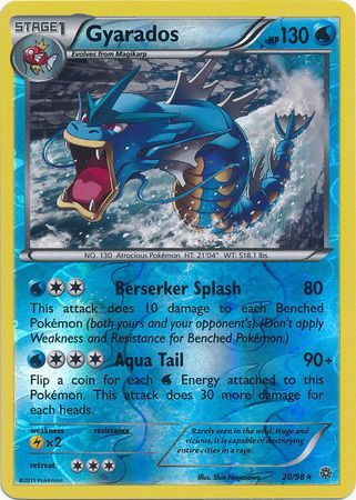 Gyarados 20/98 Rare Reverse Holo - Pokemon Card - XY - Ancient Origins