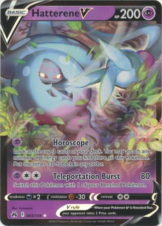 Hatterene V 065/159 Ultra Rare - Pokemon Card - SWSH - Crown Zenith