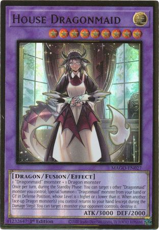 House Dragonmaid - MAGO-EN027 - Premium Gold Rare 1st Edition - Yu-Gi-Oh! TCG - MAGO