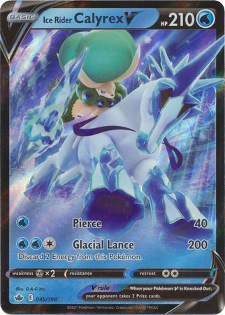 Ice Rider Calyrex V 045/198 Ultra Rare  - Pokemon Card - SWSH - Chilling Reign