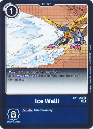 Ice Wall! - EX1-068 - Rare - Digimon Card - Classic Collection