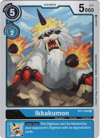 Ikkakumon - BT1-034 R - Rare - Digimon Card - Special Booster Version 1.0