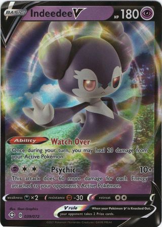 Indeedee V 039/072 Ultra Rare - Pokemon Card - SWSH - Shining Fates