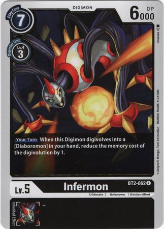 Infermon - BT2-062 R - Rare - Digimon Card - Special Booster Version 1.0