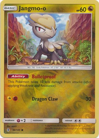 Jangmo-o 98/145 Common Reverse Holo - Pokemon Card - SM - Guardians Rising