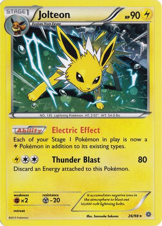 Jolteon 26/98 Rare Cosmos Holo - Pokemon Card - XY - Ancient Origins