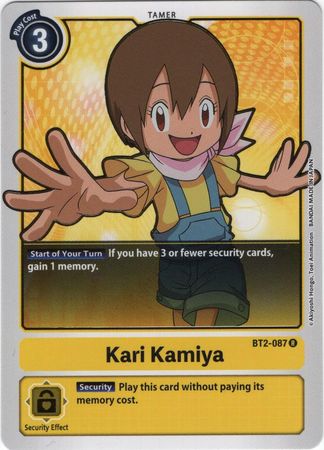 Kari Kamiya - BT2-087 R - Rare - Digimon Card - Special Booster Version 1.0