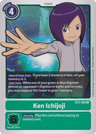 Ken Ichijoji - BT3-094 R - Rare - Digimon Card - Special Booster Version 1.5