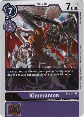 Kimeramon - BT2-077 R - Rare - Digimon Card - Special Booster Version 1.0