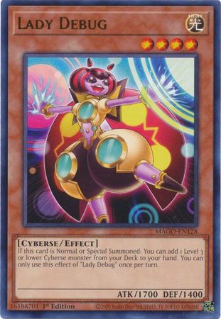 Lady Debug - MAGO-EN128 - Rare 1st Edition - Yu-Gi-Oh! TCG - MAGO