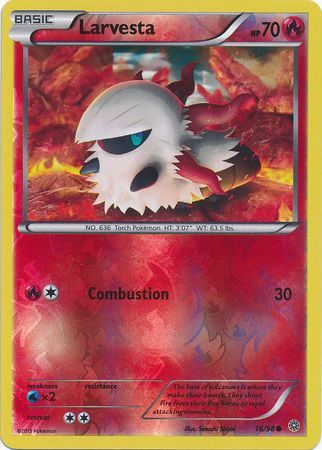 Larvesta 16/98 Common Reverse Holo - Pokemon Card - XY - Ancient Origins