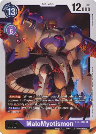 MaloMyotismon - BT3-092 R - Rare - Digimon Card - Special Booster Version 1.5