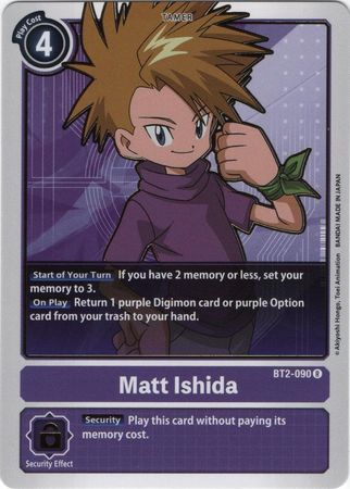 Matt Ishida - BT2-090 R - Rare - Digimon Card - Special Booster Version 1.0