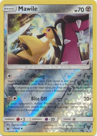 Mawile 91/168 Uncommon Reverse Holo - Pokemon Card - SM - Celestial Storm