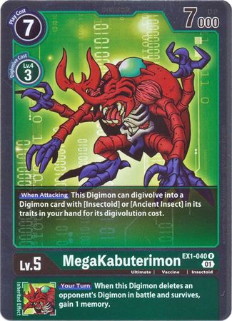 MegaKabuterimon - EX1-040 - Rare - Digimon Card - Classic Collection