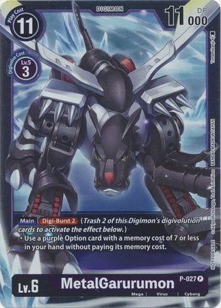 MetalGarurumon - P-027 - Dash Pack Promo Holo - Digimon Card - Great Legend