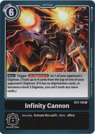 Infinity Cannon - BT2-106 R - Rare - Digimon Card - Special Booster Version 1.0