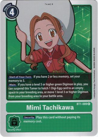 Mimi Tachikawa - BT1-089 R - Rare - Digimon Card - Special Booster Version 1.0