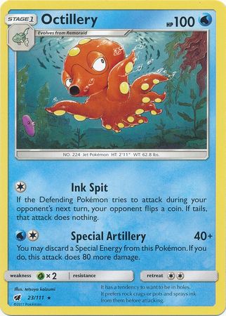 Octillery 23/111 Rare - Pokemon Card - SM - Crimson Invasion